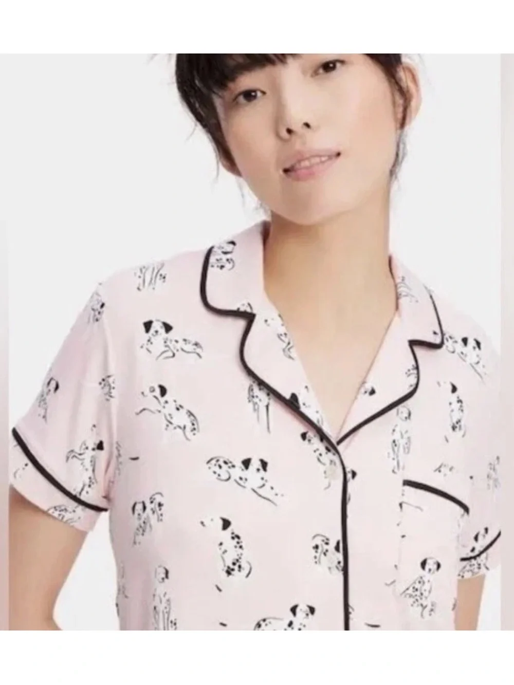 NWT Kate Spade Dog Dalmations Themed Short Sleeve Shortie Pajama Set pjs